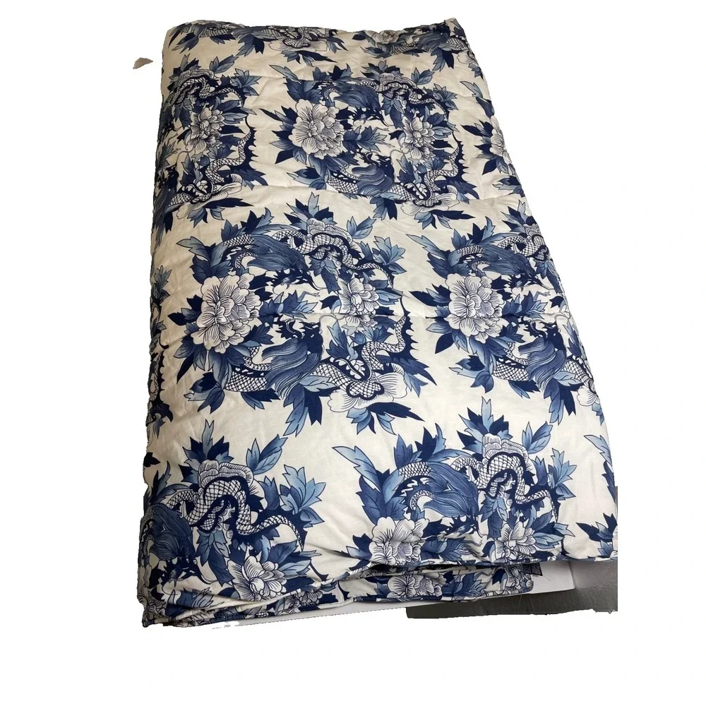 Ralph Lauren Comforter Twin Blue White Porcelain Nanking Chinoiserie Cotton USA